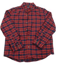 Tmavomodro-červená kostkovaná košile Next 