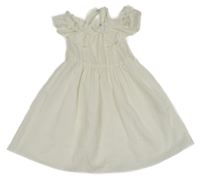 Biele šaty s volnými rameny Shein