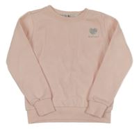 Svetloružová mikina so srdiečkom Dopodopo