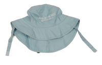 Světlemodrý plátěný klobouk se síťovinou 