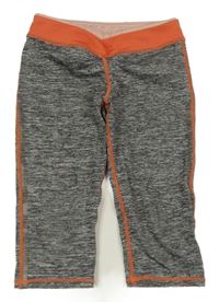 Sivo-oranžové športové capri legíny Vertbaudet
