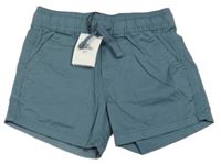 Nové - Modrošedé plátenné kraťasy Primark