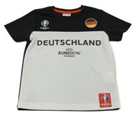 Černo-bílý funkční fotbalový dres Deutshland