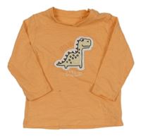 Oranžové tričko s dinosaurom Topomini