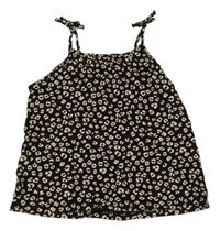 Čierny top so vzorom H&M