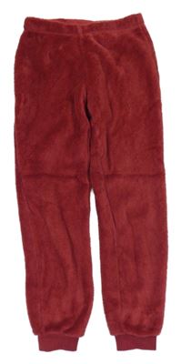 Rezavé chlupaté cuff kalhoty H&M