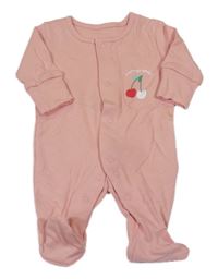 Světlerůžový overal s třešničkami Matalan