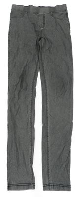 Šedé tregíny riflového vzhledu H&M