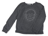 Tmavosivá mikina s kamienkami H&M