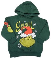 Tmavozelená mikina s Grinchem a kapucňou Primark