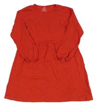 Červené bavlnené šaty H&M