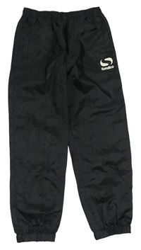 Čierne šušťákové nepromokavé funkčné nohavice s logom Sondico