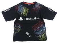 Čierne melírované tričko s ovladači