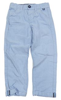 Světlemodré melírované chino plátěné kalhoty JASPER CONRAN