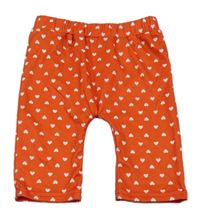 Červené turecké tepláky s bílými srdíčky 