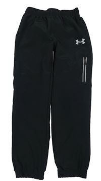 Černé cuff šusťákové funkční kalhoty s logem UNDER ARMOUR