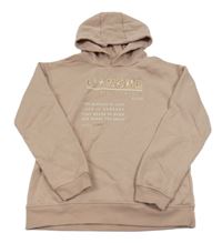 Pudrová mikina s nápismi a kapucňou PRIMARK