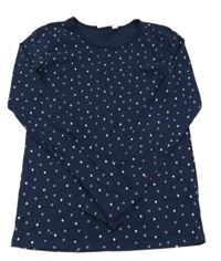 Tmavomodré triko se srdíčky Kids