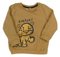 Hnedá mikina s tigrom so cute