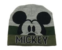 Šedo-tmavokhaki-khaki čepice s Mickey Mouse