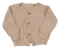 Pudrový rebrovaný prepínaci sveter Nutmeg