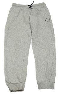 Šedé melírované tepláky s nápisy George