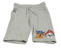 Šedé melírované teplákové kraťasy s Paw Patrol C&A
