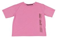 Ružové melírované športové crop tričko s nápisom C&A