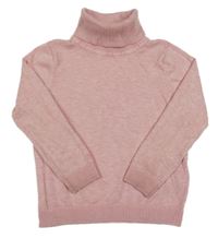 Ružový melírovaný svetrový rolák PRIMARK