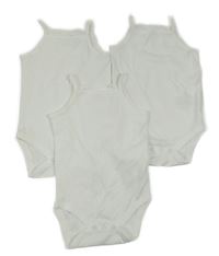 3x - Bílé žebrované košilkové body Next