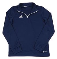 Tmavomodrá funkčná športová mikina Adidas