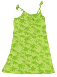 Zelené bavlnené šaty s palmami C&A