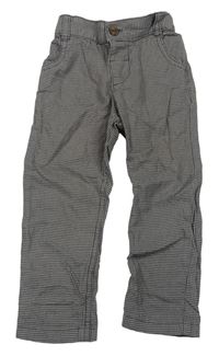 Sivé kockované plátenné nohavice F&F