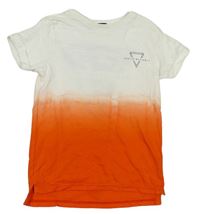 Bielo-oranžové tričko s potlačou George