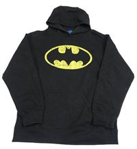 Černá mikina s netopýrem a kapucí - Batman DC Comics