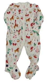 Biely overal s vánočním motívom Mothercare