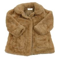 Hnedá kožušinová podšitá bunda H&M