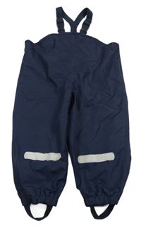 Tmavomodré šusťákové podšité laclové kalhoty Impidimpi