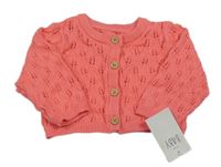 Nové - Korálový perforovaný prepínaci sveter George