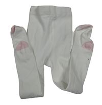 Bílé punčocháče Nutmeg