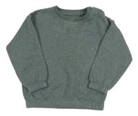 Zelená melírovaná mikina s nápisom F&F