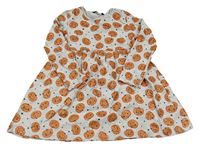 Sivé melírované bavlnené šaty s dýněmi George