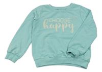 Svetlomodrá mikina s nápisom a srdcem Kiki&Koko