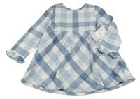 Nové - Modro-bílé kostkované šaty C&A