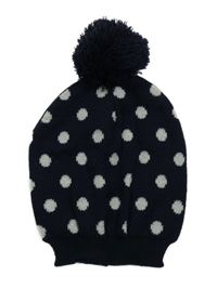 Tmavomodrá bodkovaná á čapica s brmbolcom X-Mail