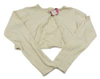 Nové - Béžové melírované svetrové bolerko Yd.