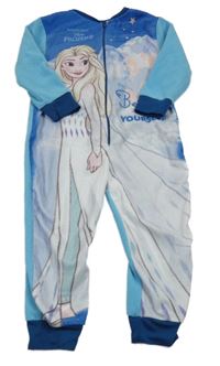 Modro-lila fleecový overal s Elsou Disney