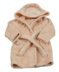 Růžový chlupatý župan s kapucí George