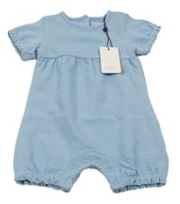 Nové - Světlemodrý puntíkatý kraťasový overal M&Co.