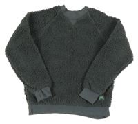 Tmavosivá huňatá podšitá mikina Dunnes